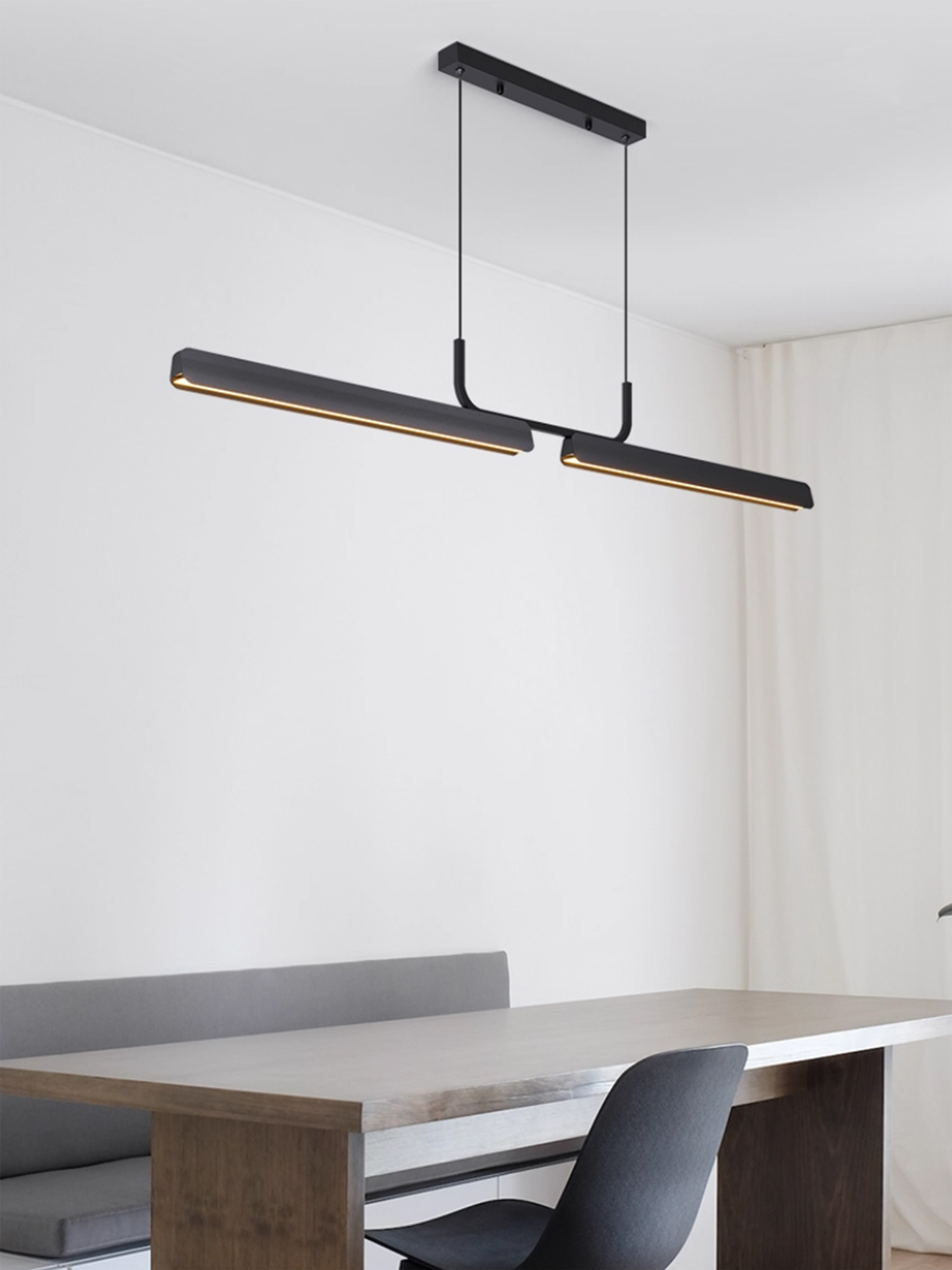 גוף תאורה תאורה דקורטיבי שחור | LED 25W | 3000K | MK6492PB-001 – תמונה 2